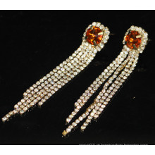 Moda Hot Venda Bridal Long Pendurado Rhinestone Stud Earrings